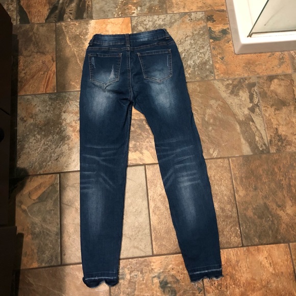 Wax Dark Blue Skinny Jeans - Picture 4 of 5